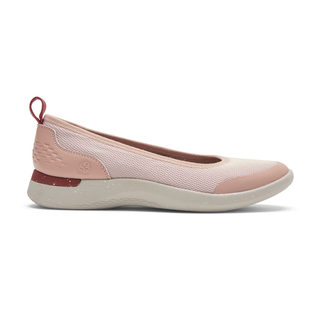 Ballet Mulher Rockport Truflex Fly Knit Flat Rosa,Portugal HCQVA-9415